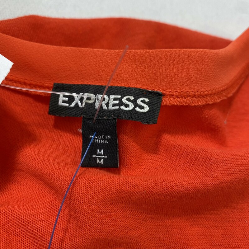 105-009 Express, Orange R, Size: Medium Shirt Sleveless 100% Polyester Back 60% Cotton  Lentejuelas