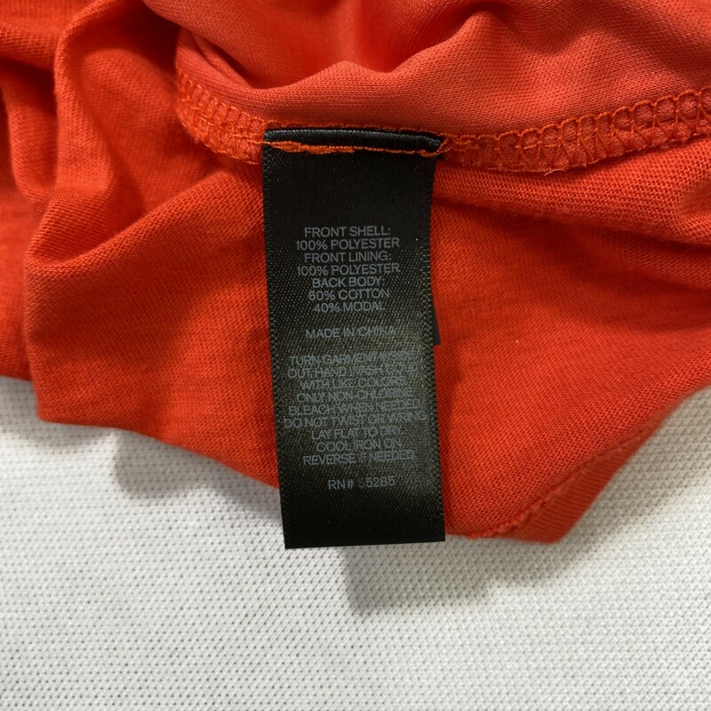 105-009 Express, Orange R, Size: Medium Shirt Sleveless 100% Polyester Back 60% Cotton  Lentejuelas