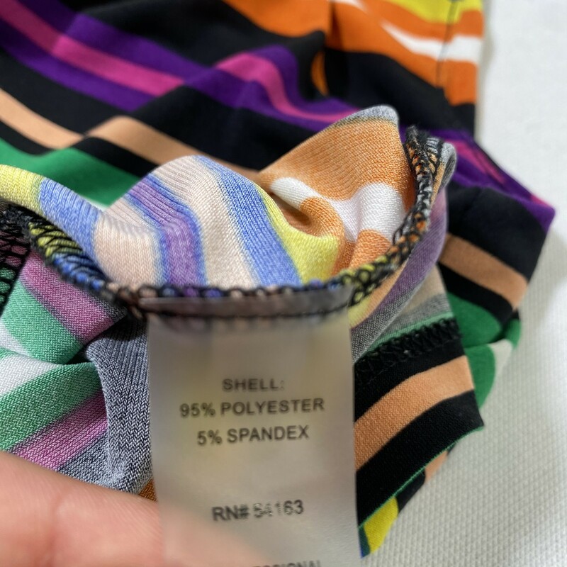 120-382 Calvin Klein, Multicol, Size: Medium rainbow striped thick strap tanktop 95% polyester 5% spandex  good