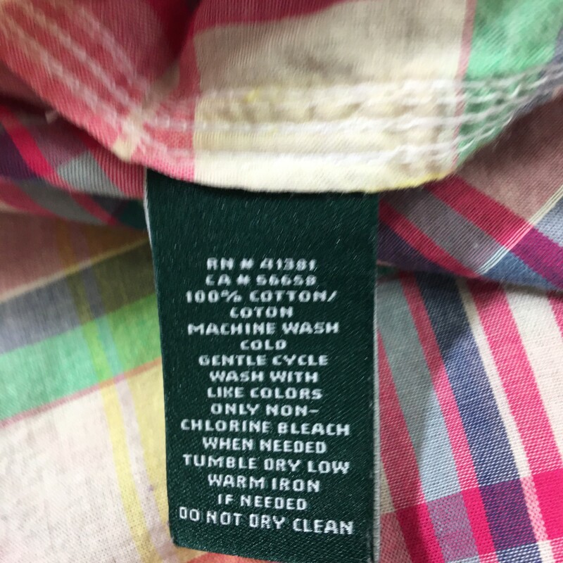 117-022 Ralph Lauren, Multi, Size: Large Lauren Ralph lauren colored flannel