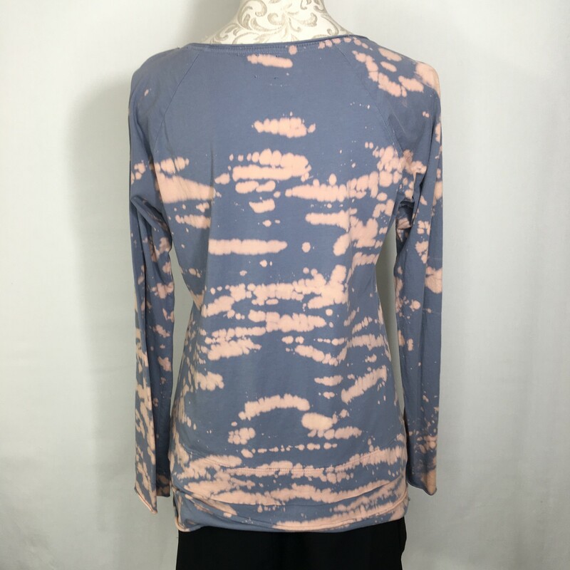 100-541 Blue Saks Fifth A, Blue, Size: Large Periwinkle Tunic with Bleached design Cotton