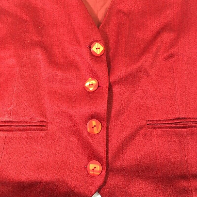 100-634 No Tags, Orange, Size: Large Orange vest w/ buttons and front pockets no tag