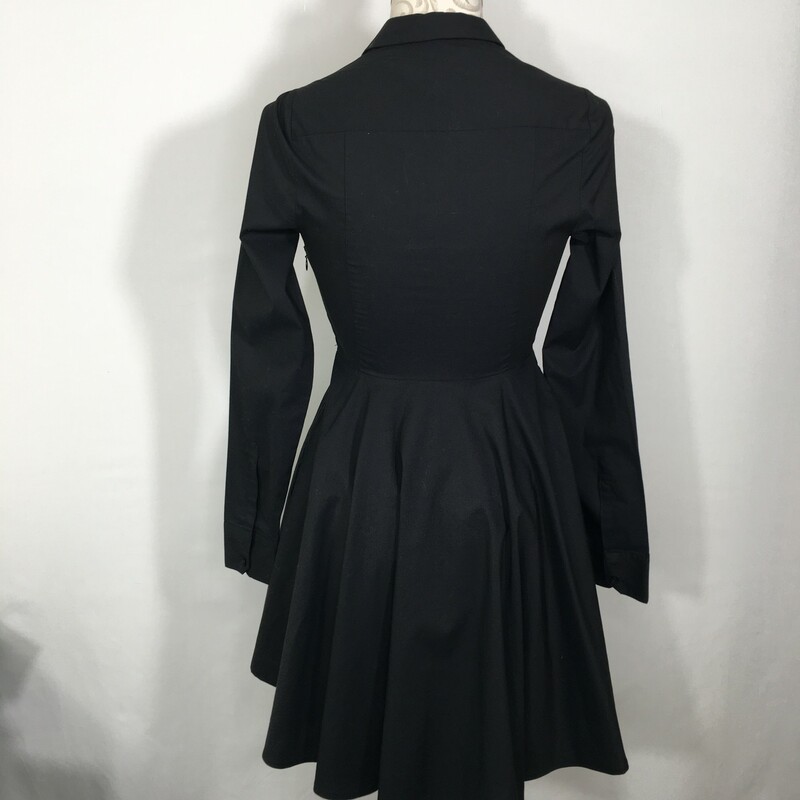 100-079 Express Collared, Black, Size: 0 long sleeve dress button up