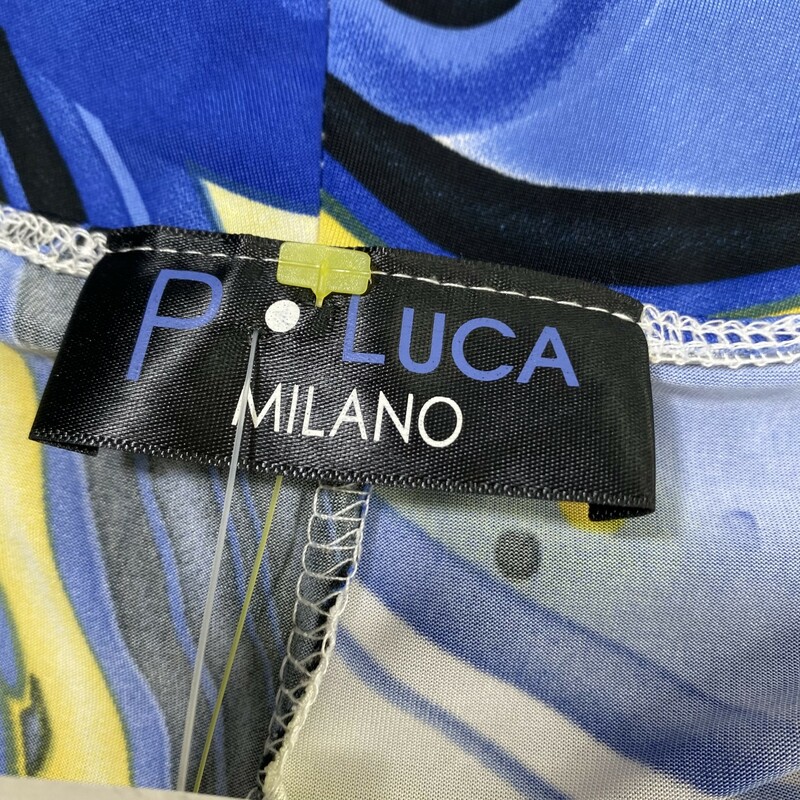 102-163 P Luca, Multicol, Size: Medium blue yellow Dress