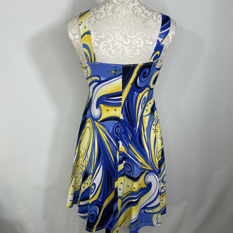 102-163 P Luca, Multicol, Size: Medium blue yellow Dress