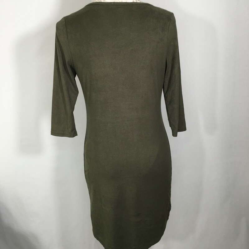 115-071 Charlotte Russe, Green, Size: Small green suede dress with quarter sleeves no tag  good