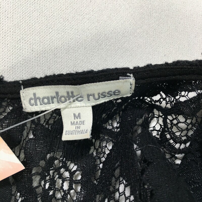 100-120 Charlotte Russe, Black, Size: Medium lace back and lace cutout around waist