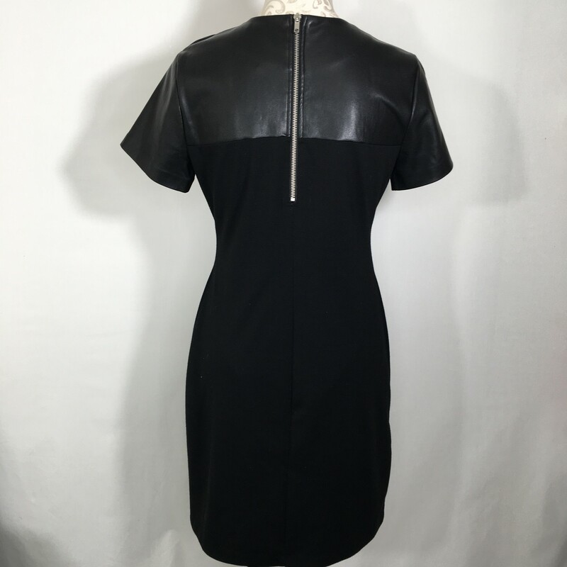 Short Sleeve Pencil Dress, Black, Size: Large