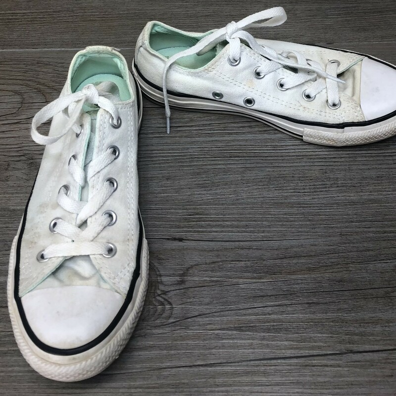 Converse Sneaker Shoes, White/te, Size: 1Y