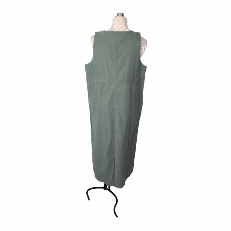 126-010 Serengeti Catalog, Green, Size: XL green cordouroy overall type dress 100% cotton  good