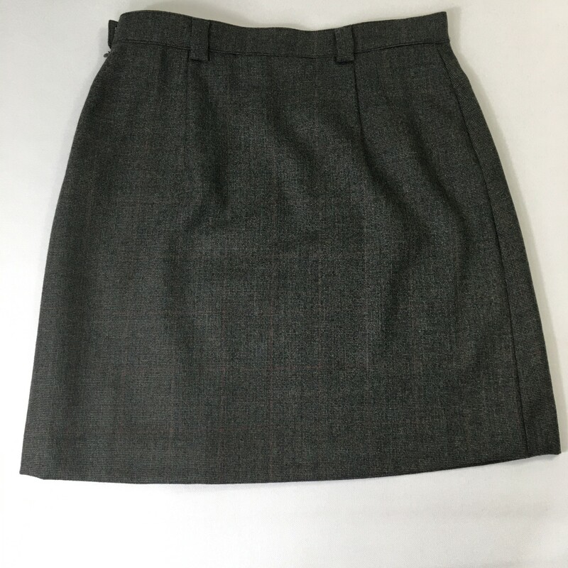 100-154 Company Knit Skir, Green, Size: 8 knit plaid pleated skirt with belt loops