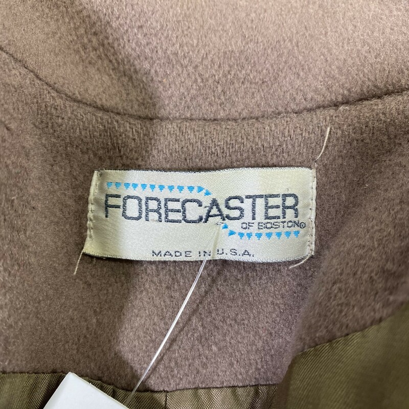 100-477 Forecaster Of Bos, Tan, Size: 6 100% pure wool jacket with buttons silk lined