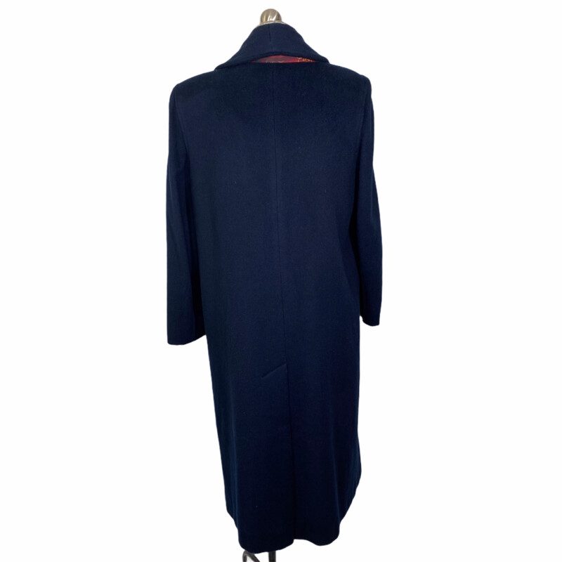 100-476 Alorna Wool Jacke, Blue, Size: Medium patterned inside with scarf button up jacket