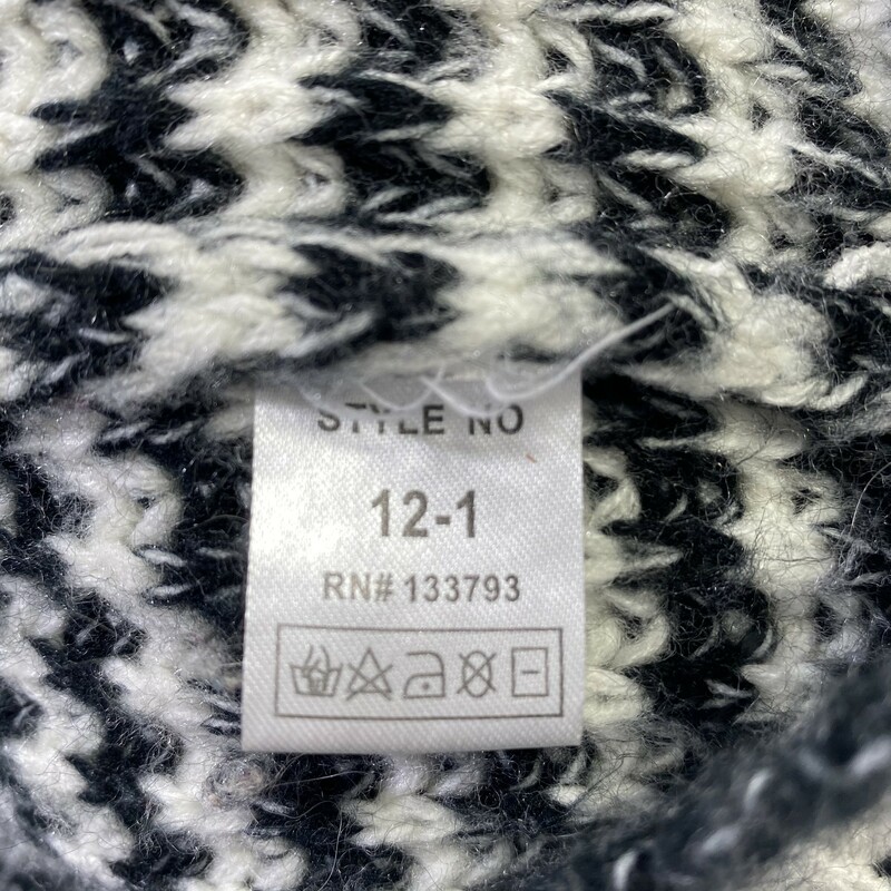 100-291 POL Knit Cardigan, Black, Size: Small