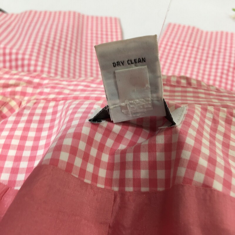 100-470 Loft Plaid Gingam, Pink, Size: Medium button up long jacket cotton/nylon