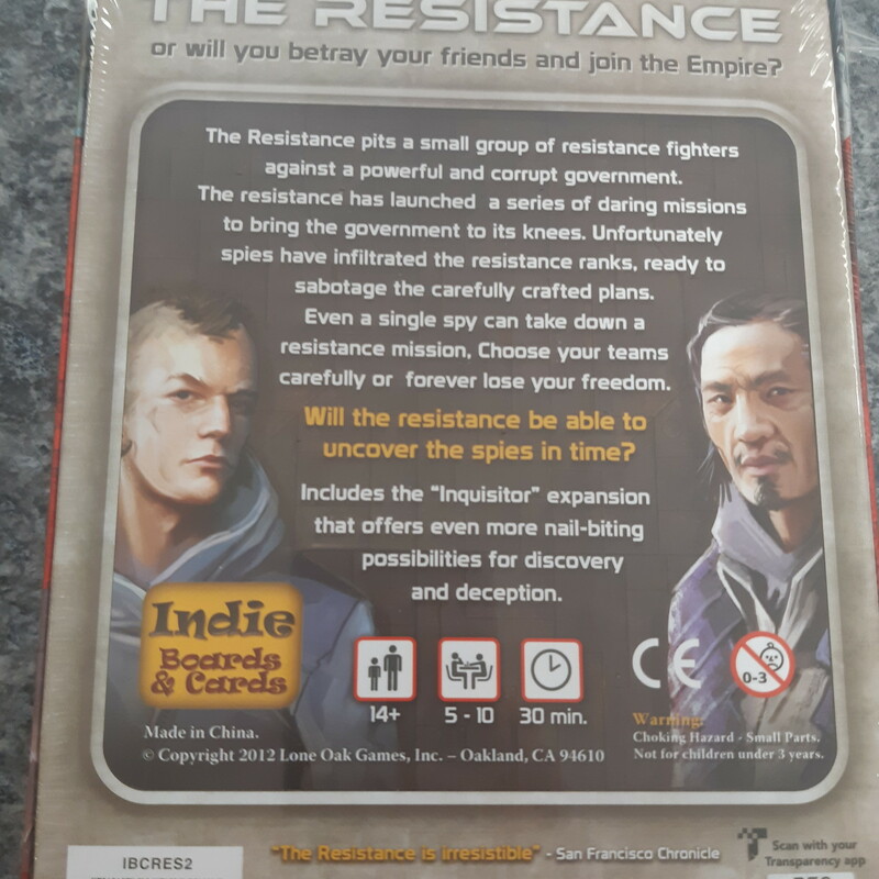 The Resistance, 14+, Size: Game