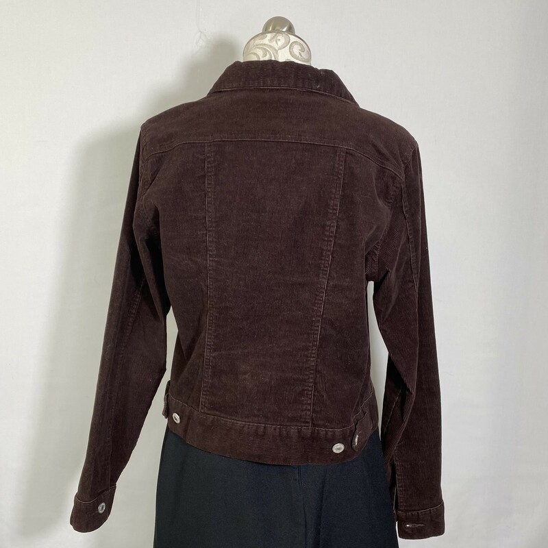 102-049 Lands End, Brown, Size: Small Brown Corduroy Jacket -