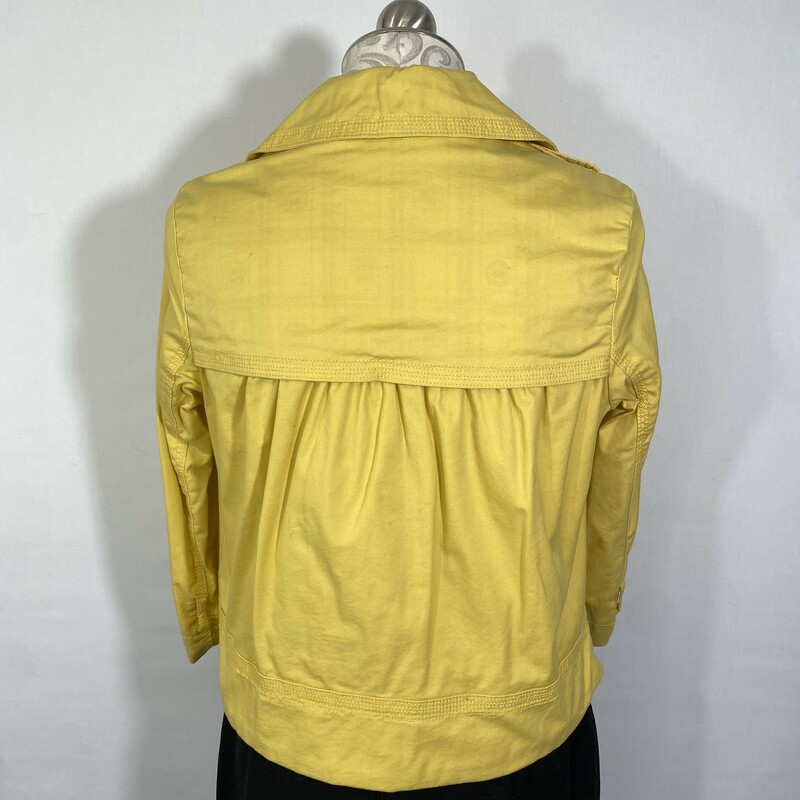 100-442 Papaya Clothing, Yellow, Size: Medium gold button light jacket