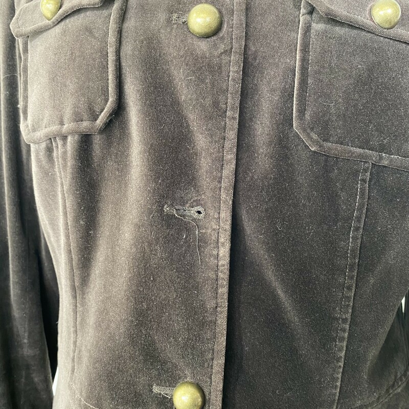 120-478 Kenar, Brown, Size: 10 brown velvet jacket with gold/green thick buttons 100% cotton  good