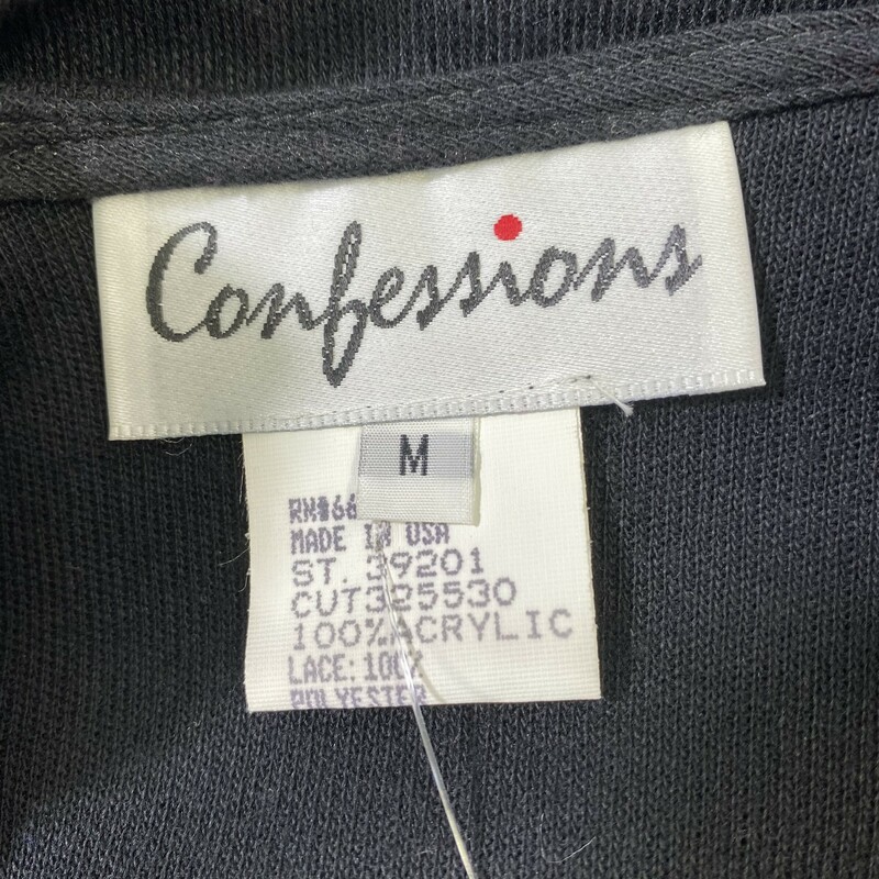 118-021 Confessions, Black, Size: Medium