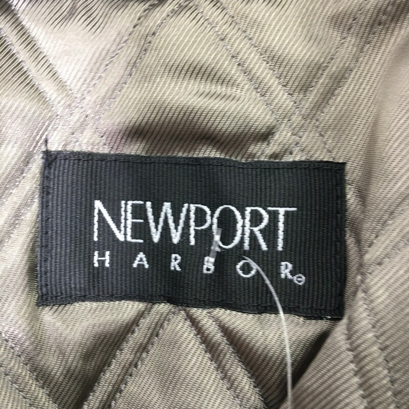 114-119 Newport Harbor, Grey, Size: 8 long button up coat with tie around waist