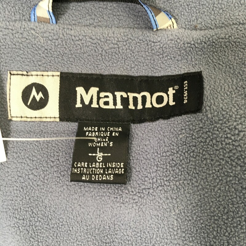 114-018 Marmot Fleece Lin, Blue, Size: Large fleece lined windbreaker jacket