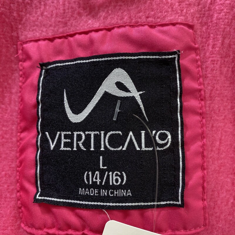110-171 Vertical 9, Pink, Size: Large Pink down jacket 100% polyesther