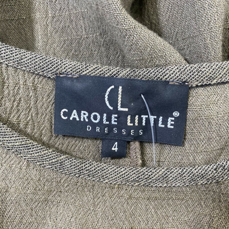 102-029 Carole Little, Olive, Size: 4 Olive Long Dress -