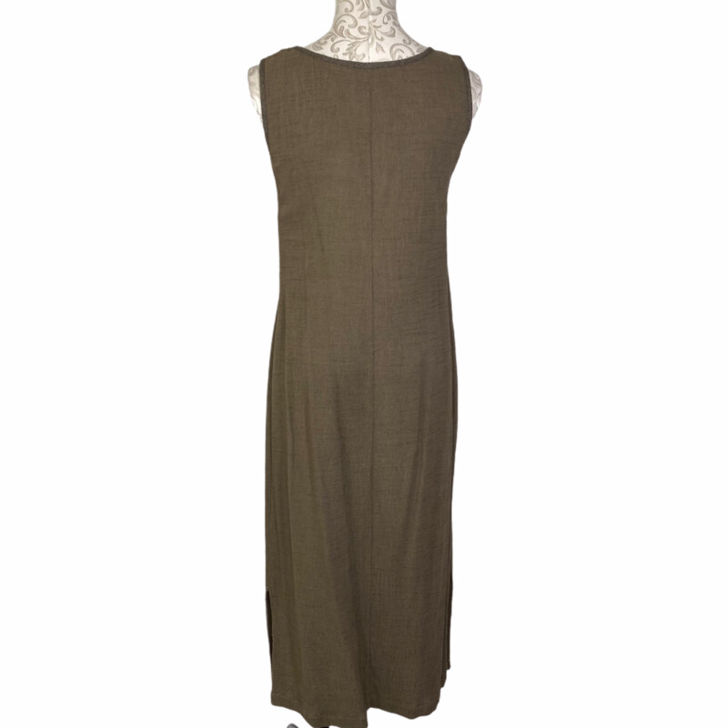 102-029 Carole Little, Olive, Size: 4 Olive Long Dress -