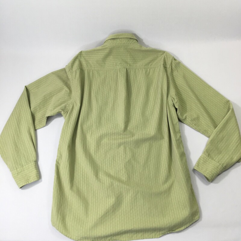 102-180 Indigo Palms, Green, Size: Medium green button down shirt nylon/cotton/lyocell