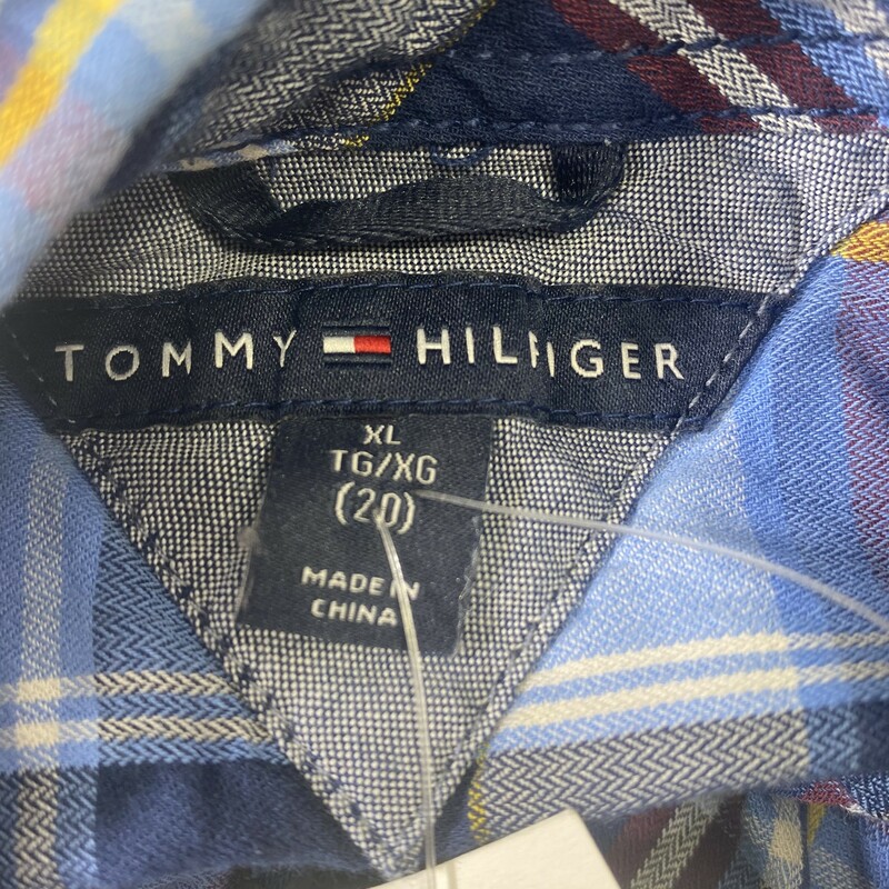 110-043 Tommy Hilfiger, Patterne, Size: Xl Plaid Tommy HIlfiger Button-Up Shirt -  Good