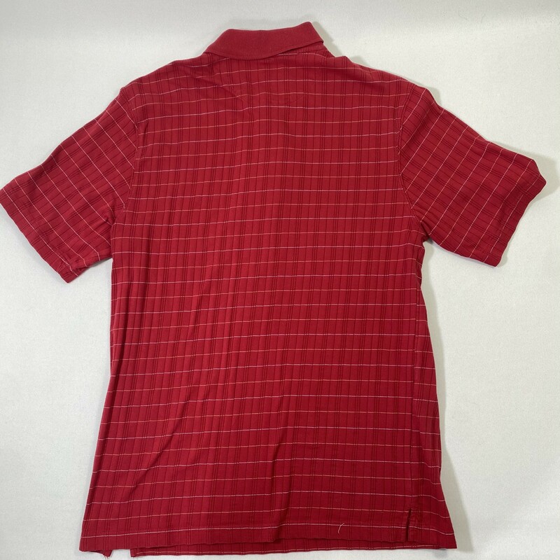 102-186 Cool 18, Red, Size: Medium Red short sleeve shirt cotton/polyesther