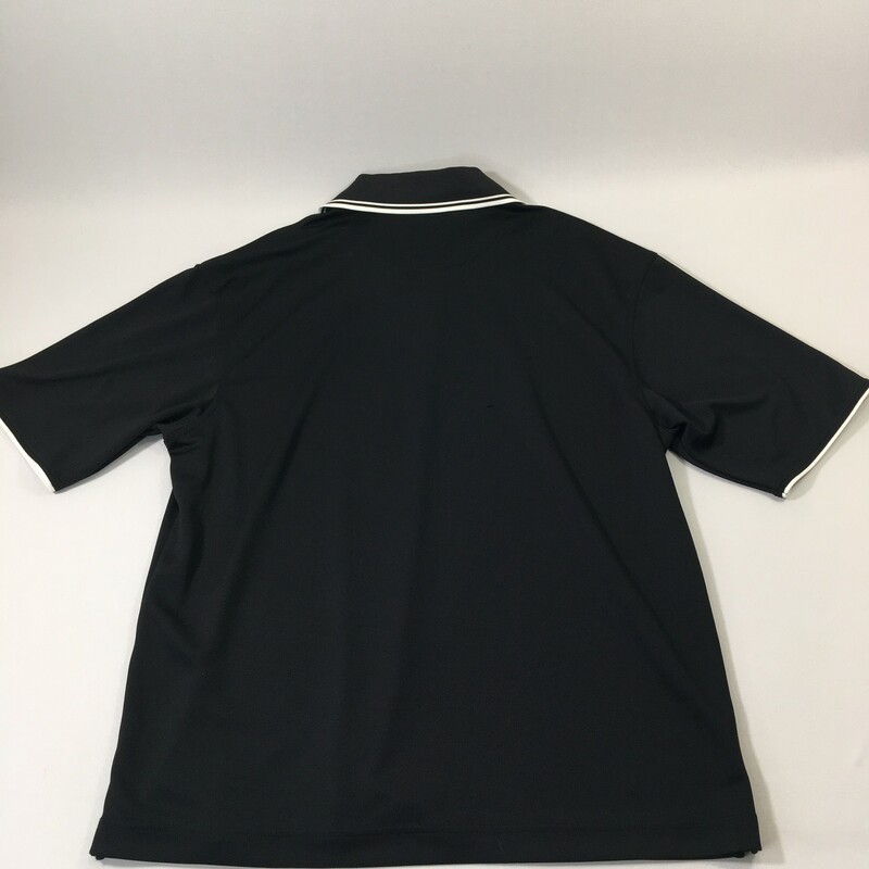 100-728 Dockers Golf, Black, Size: Large Black short sleeve shirt 100% polyesther