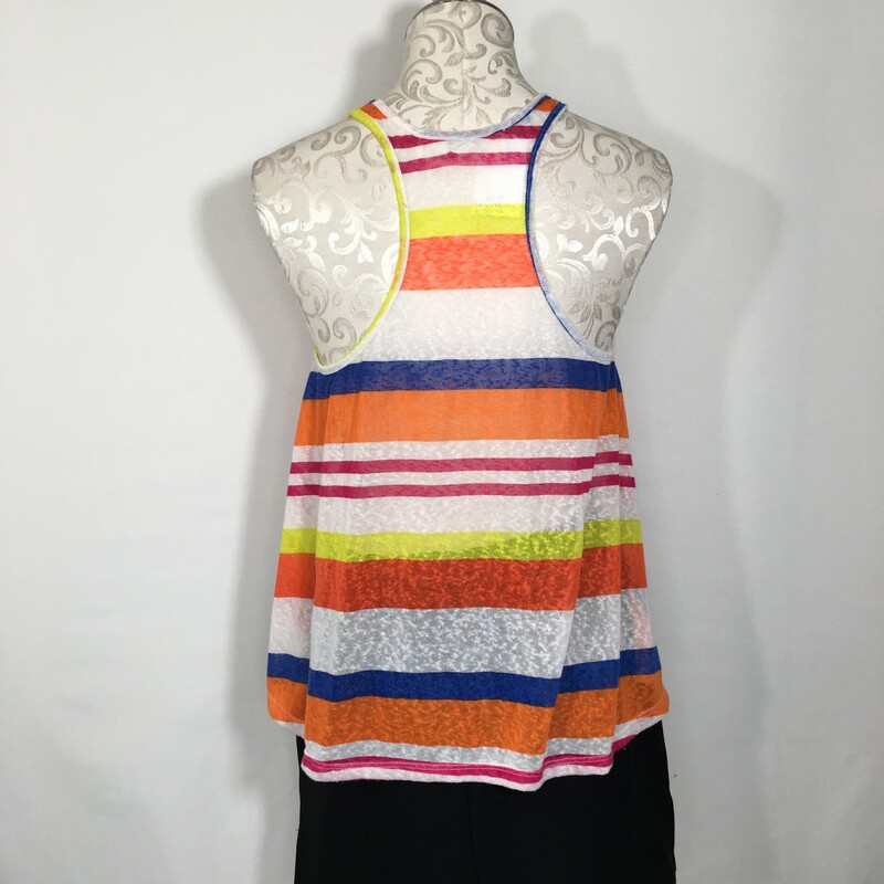 105-024 Vintage Havana, Multicol, Size: Small striped multicolored tan top 100% polyesther