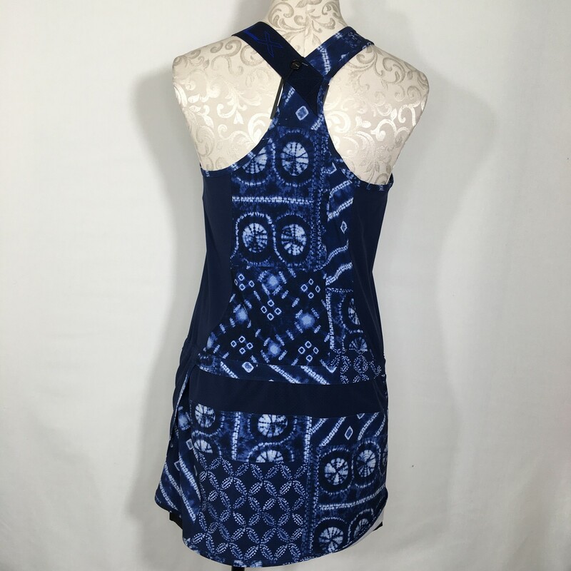 110-127a Rlx Ralph Lauren, Blue, Size: Medium Blue Patterned Athleic Dress 80% Polyester 20% Elastane  Good