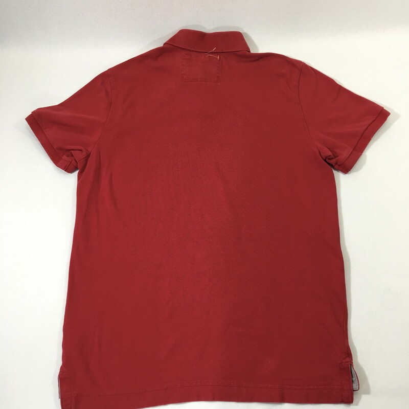 102-185 Aeropostal, Red, Size: Large Red short sleeve polo