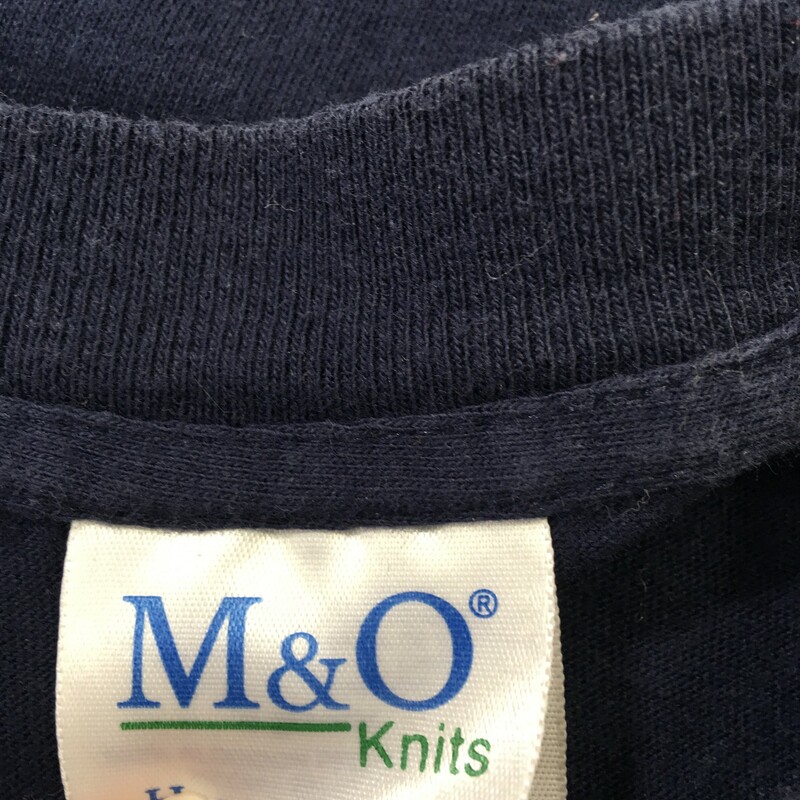 100-942 M&o Knits, Blue, Size: Xl Minyanville long sleeve tshirt 100% cotton  good