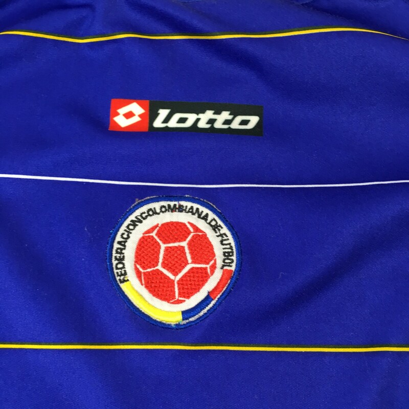 100-871 No Tag, Blue, Size: Large colombia soccer jersey no tag  good