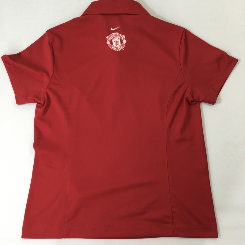 125-075 Nike, Red, Size: Large red manchester united gold polo shirt 100% polyester  good