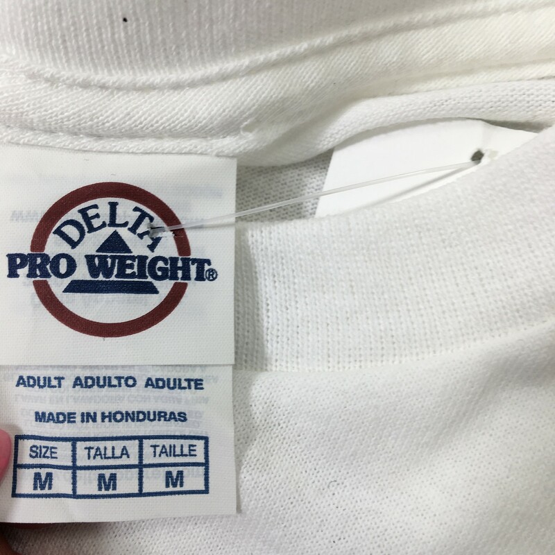 105-036 Delta Pro Weight, White, Size: Medium american flag shirt