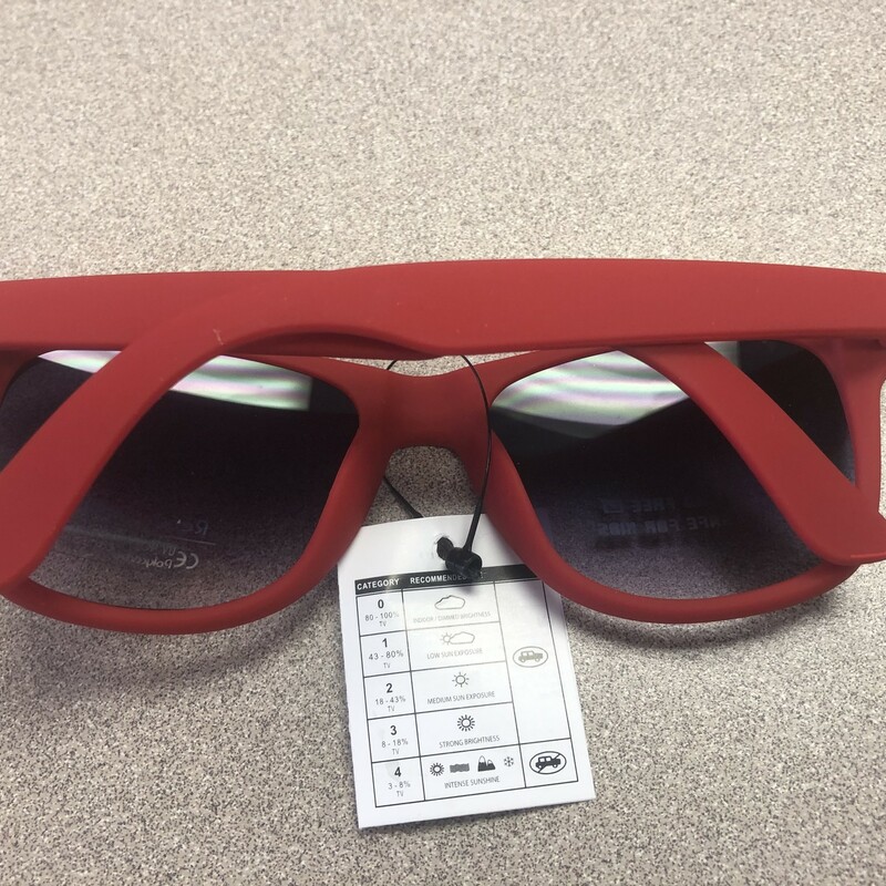 Matte Sunglasses - NEW, Red, Size: 3-7 Years