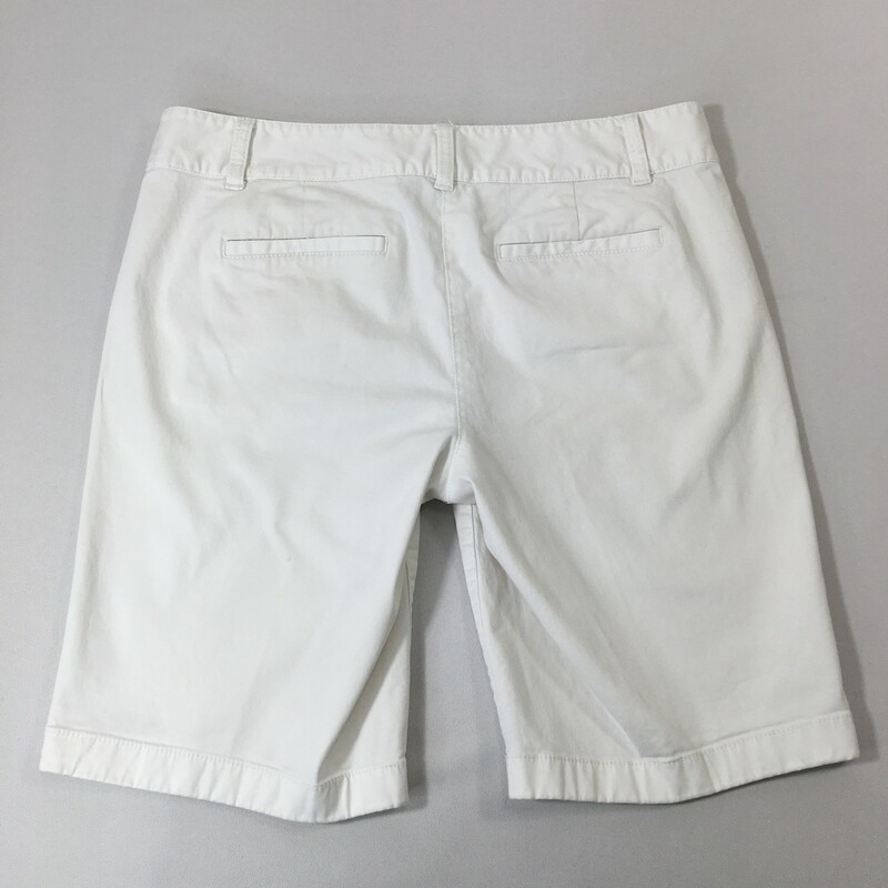 100-208 Ann Taylor, White, Size: 8 white womens shorts 66% cotton 31% lyocell 3% spandex  good