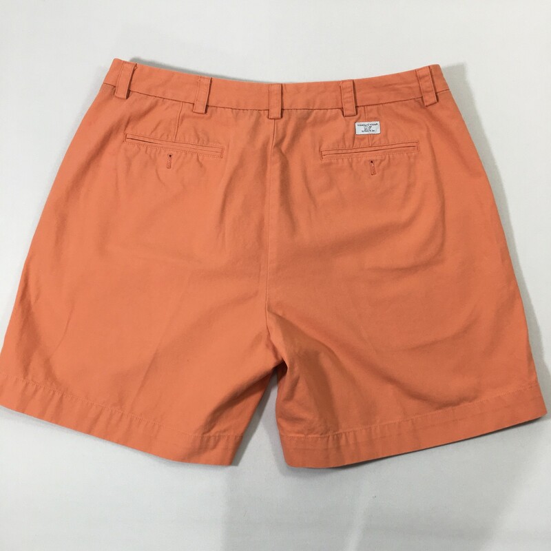 100-768 Vineyard Vines, Orange, Size: 38 orange mens vineyard vines dock shorts 100% cotton  Good