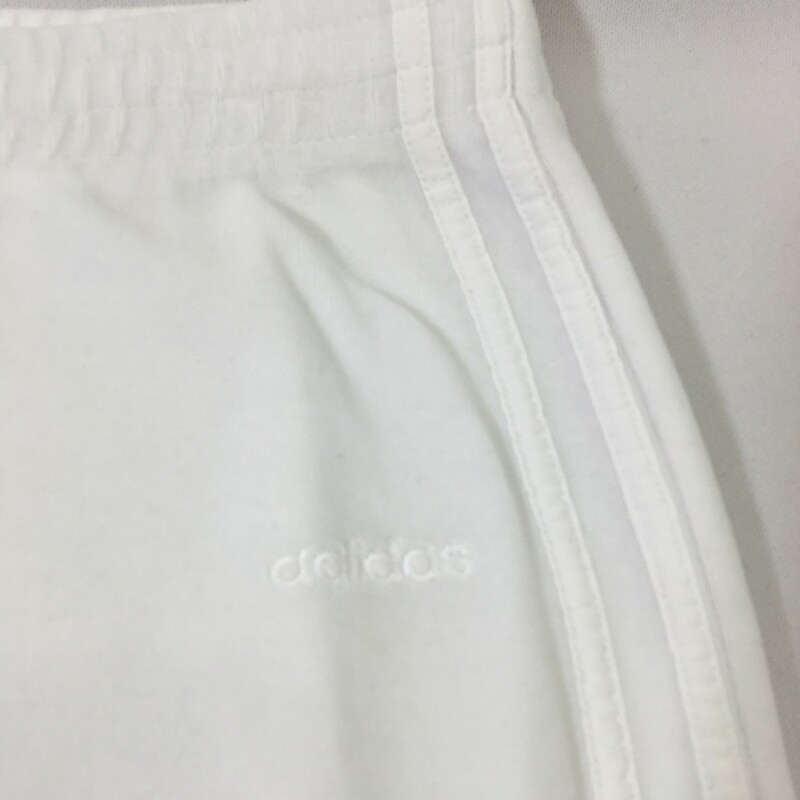 100-808 Adidas, White, Size: Small white velvet bootleg sweatpants 75% cotton 25% polyester  good