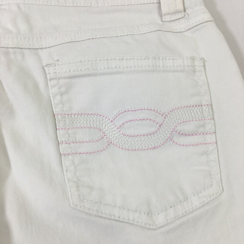 110-153 Vanilla Star, White, Size: 7 white cropped jeans 98% cotton 2% spandex  good