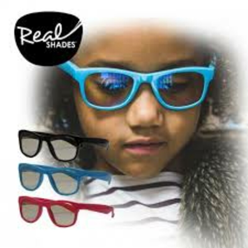 Real Shades WayFarer Sunglasses, Black,
Size: 7 Years+
Every kid wants to look cool, even toddlers! These Surf sunglasses for children from Real Shades offer that iconic 80s style plus full protection from UVA/UVB rays. With tons of fun neon colors to choose from, you can’t go wrong! Bend ‘em, flex ‘em, you can’t break ‘em! Your son or daughter will be the coolest looking baby on the block with our Surf sunglasses.

Features:
100% UVA/UVB protection
Reduces glare by reflecting much of the light that hits the lens surface
Lightweight while providing excellent impact resistance and optical clarity
Doctor recommended
Shatterproof mirrored lenses
Unbreakable frames are flexible for comfortable and durable wearing