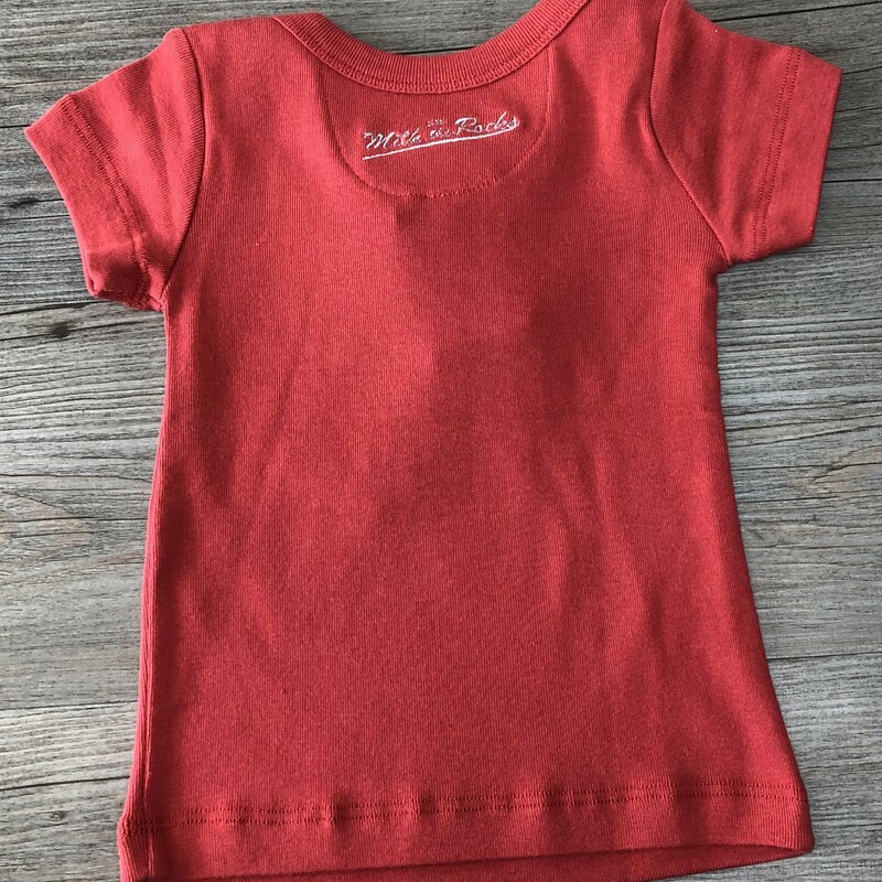 Milk On The Rocks Shirt, Red, Size: 12M
New