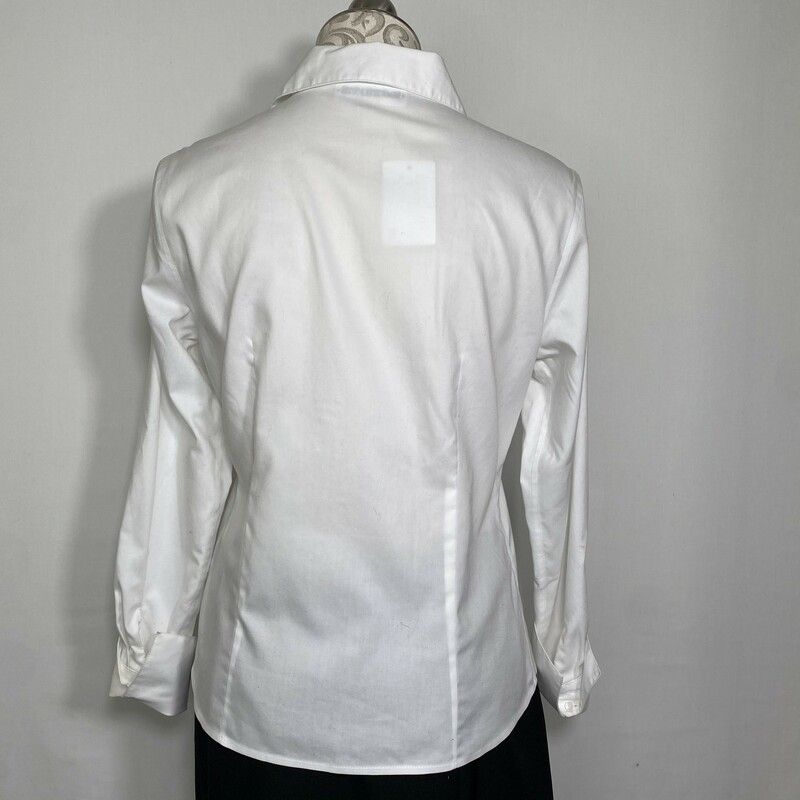 100-017 Calvin Klein, White, Size: 6 White button-down  cotton good condition