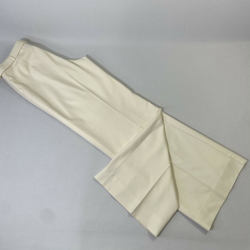 100-197 The Limited Stret, White, Size: 4 wide leg belted cream pants