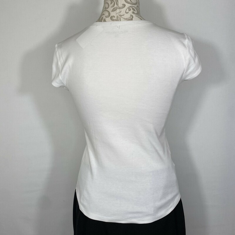 100-060 Ann Taylor, White, Size: Small White Crewneck short sleeve x  x